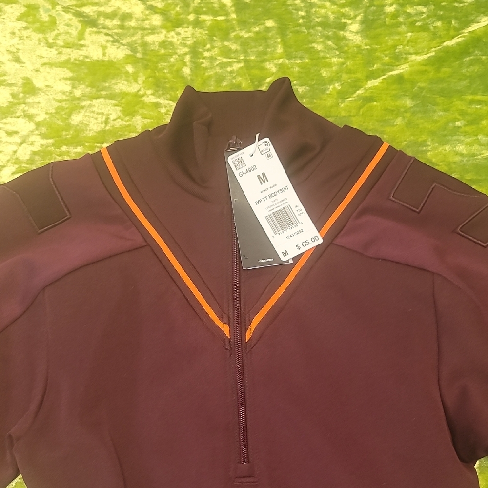 Adidas Burgundy and Orange Bodysuit